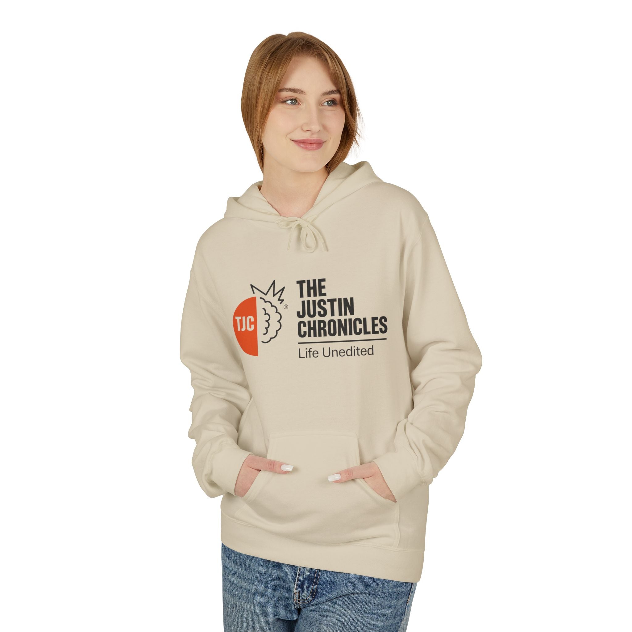 The Justin Chronicles Hoodie - 'Life Unedited' Logo Pullover