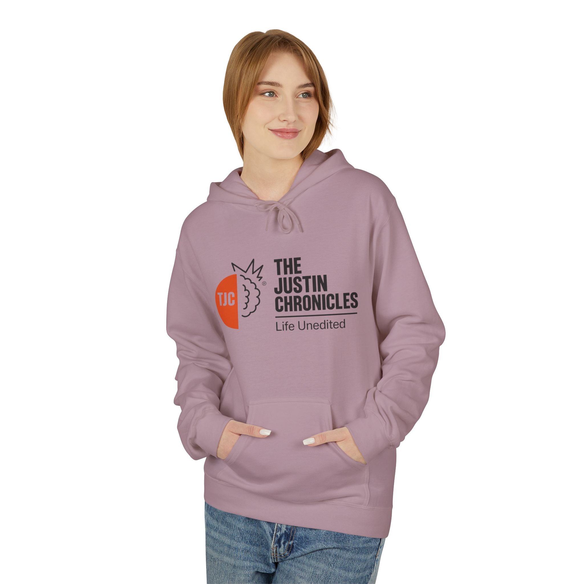 The Justin Chronicles Hoodie - 'Life Unedited' Logo Pullover