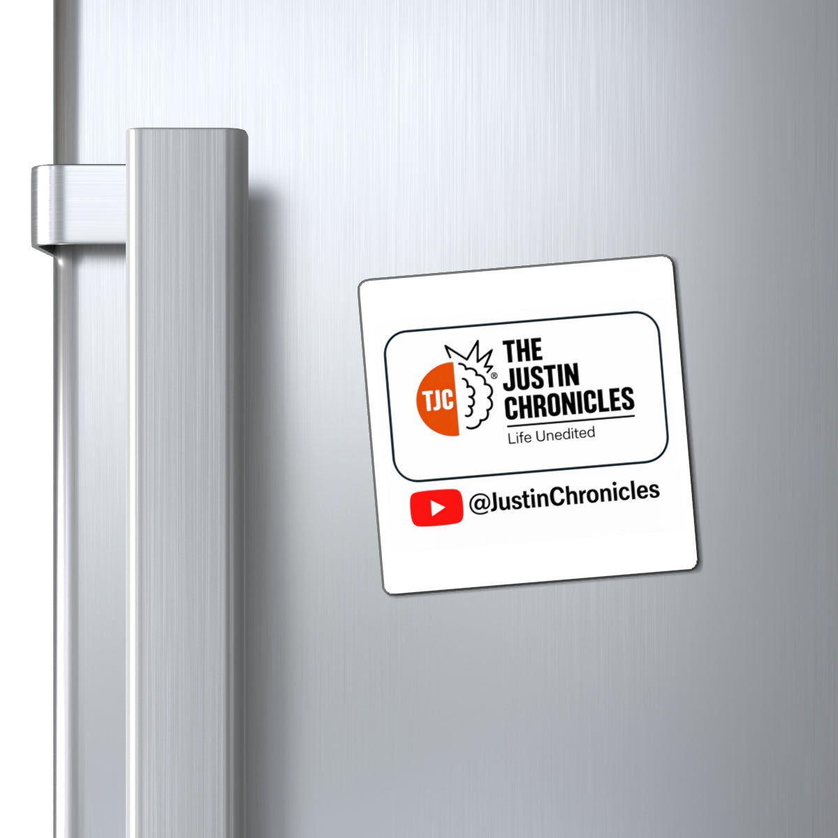 Magnet — The Justin Chronicles Logo & YouTube @JustinChronicles Promotional Magnet
