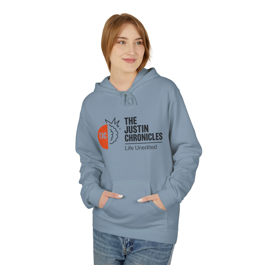 The Justin Chronicles Hoodie - 'Life Unedited' Logo Pullover